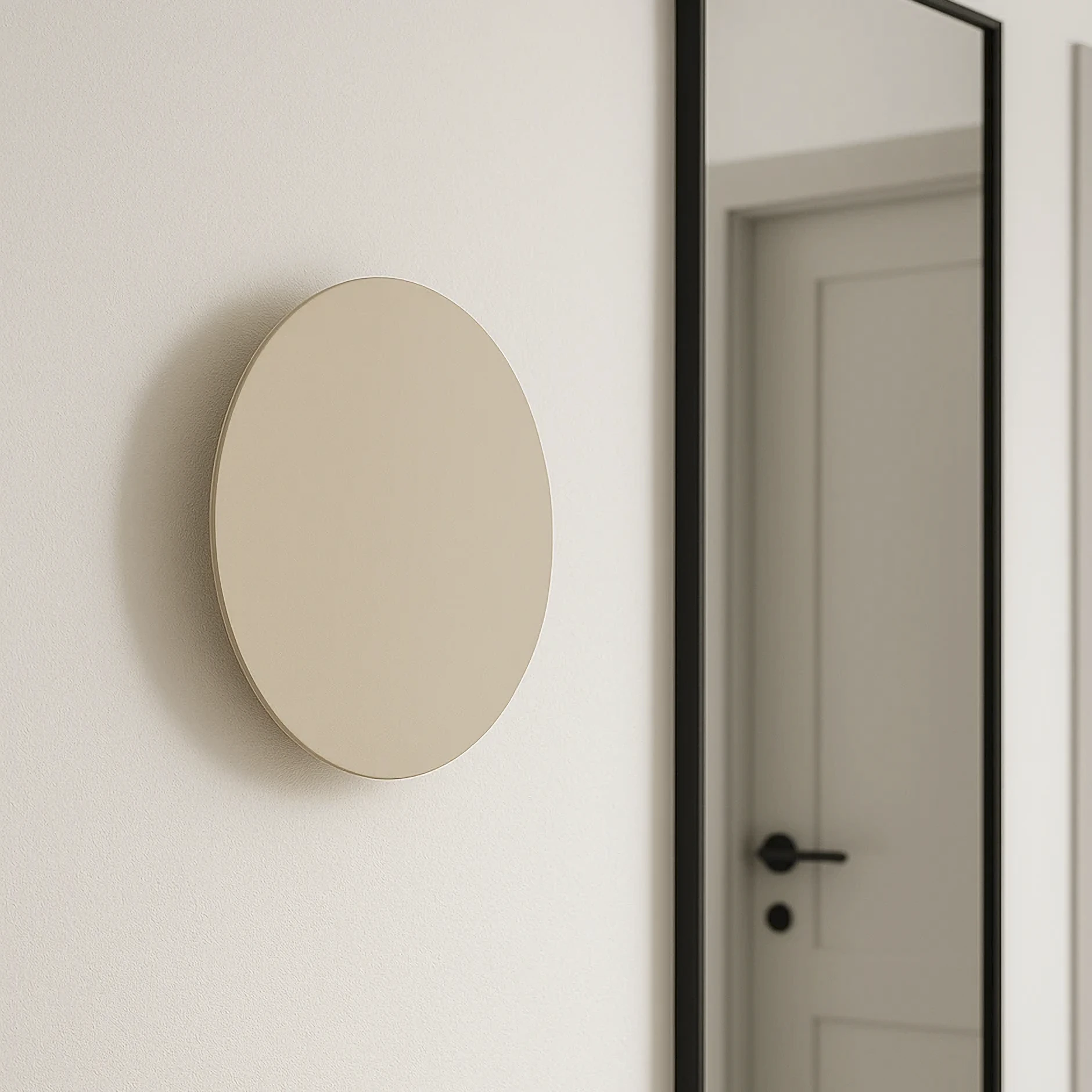 Beżowy kinkiet ścienny w minimalistycznym stylu 30 cm K-5802 z serii TALAR