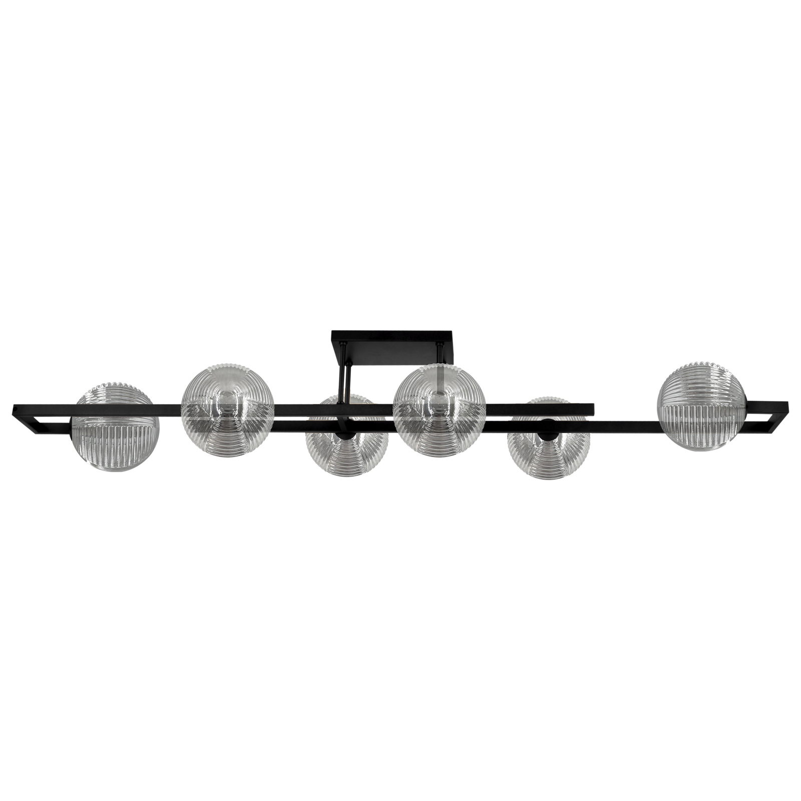 Loftowa lampa sufitowa z 6 dymionymi kloszami K-5772 z serii TORES
