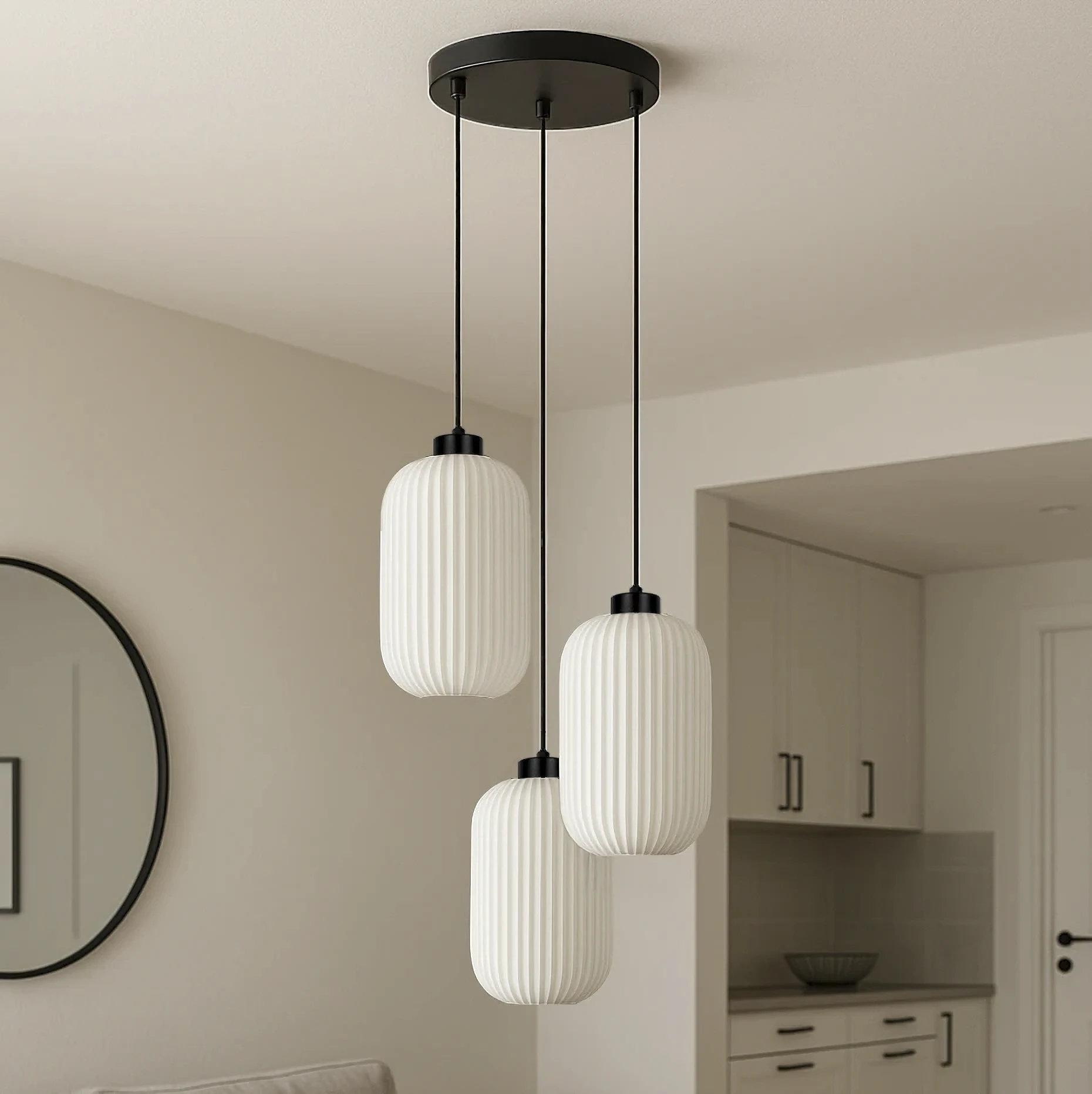 Lampa wisząca z trzema kloszami na żarówki E27 K-5736 z serii VILAR (｡⁕‿⁕｡) POLSKI SOLIDNY PRODUCENT ‼️| 30 LAT NA RYNKU ‼️| WYSYŁKA 24H ‼️ II GWARANCJA JAKOŚCI|| NEGOCJUJ 783-200-183 lub napisz sklep@kaja.com.pl