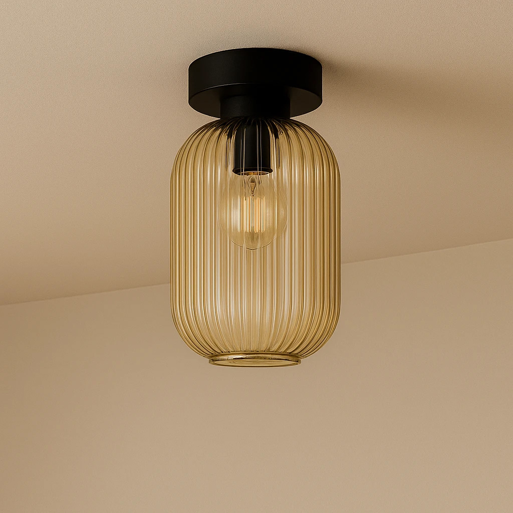 Lampa sufitowa z miodowym kloszem K-5742 z serii FADIGA