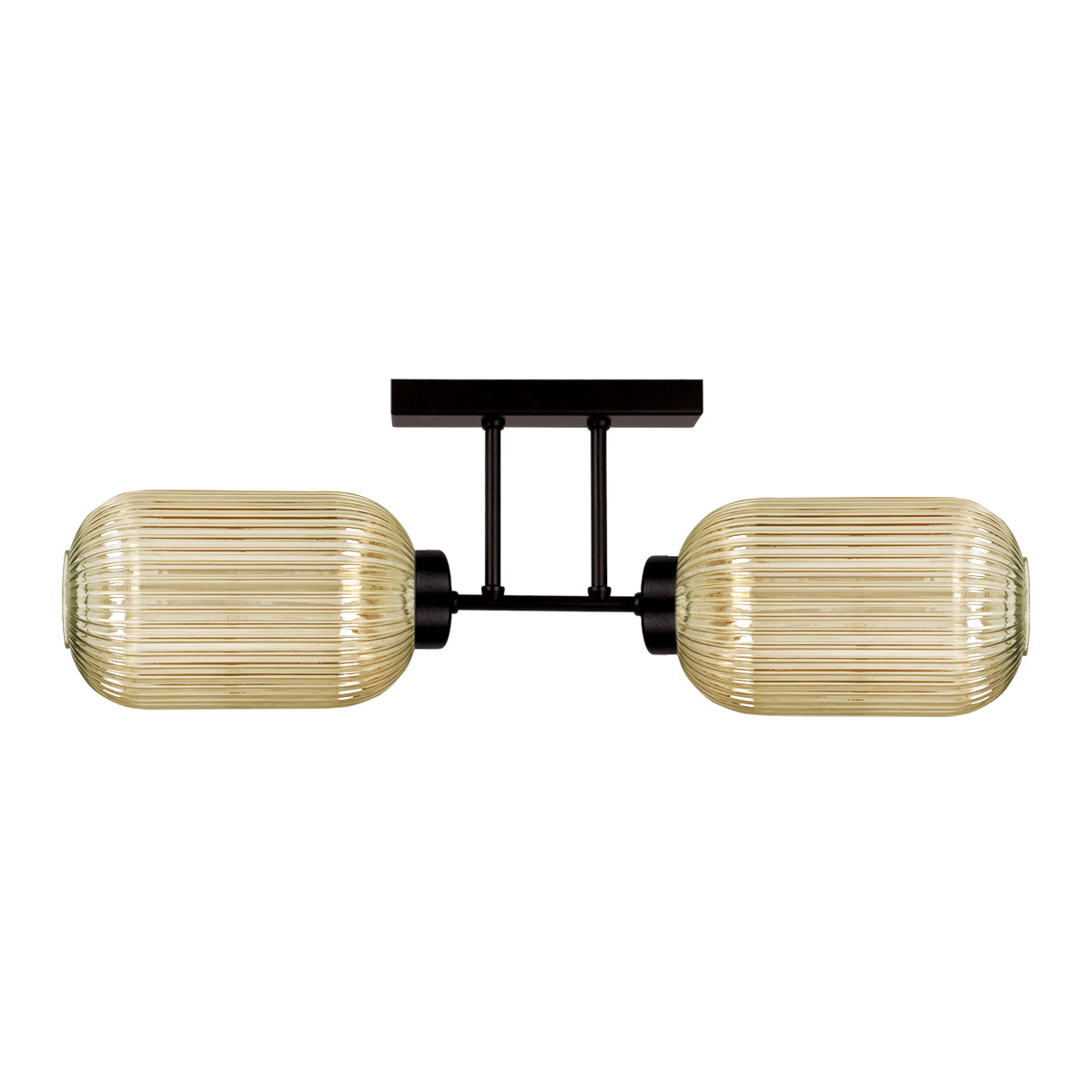 Lampa sufitowa z dwoma bursztynowymi kloszami K-5743 z serii FADIGA
