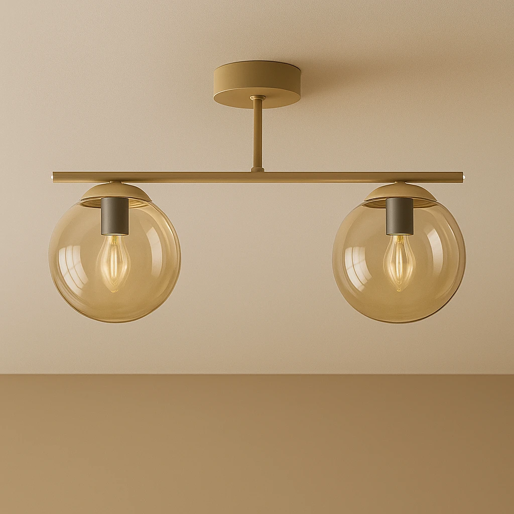 Stylowa lampa sufitowa na dwie żarówki E14 K-5781 z serii FELIX 