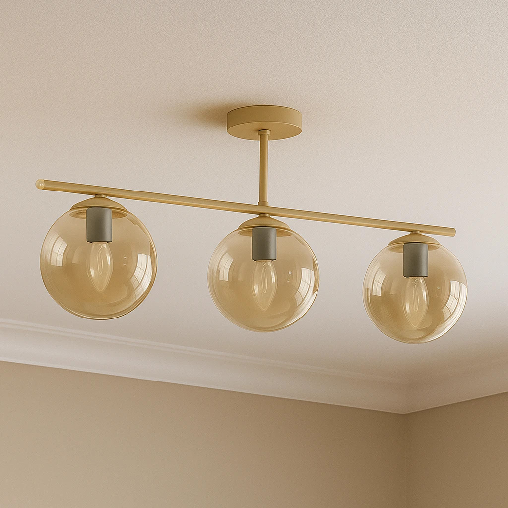 Elegancka lampa sufitowa z kloszami do salonu K-5782 z serii FELIX