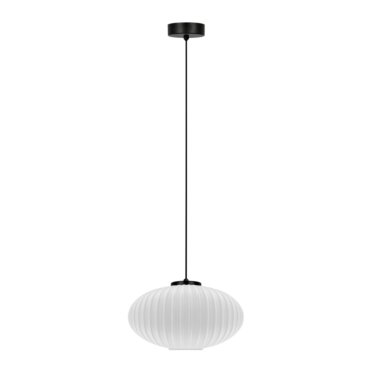 Lampa wisząca z białym kloszem do salonu K-5670 z serii PESO