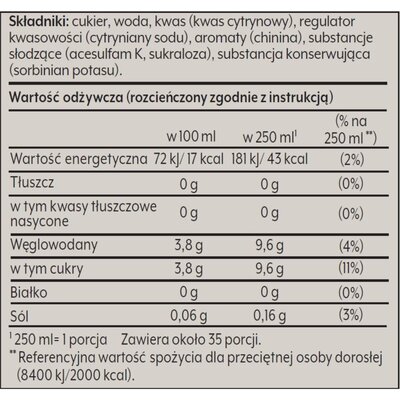 Syrop do saturatorów SODASTREAM Tonic 440 ml