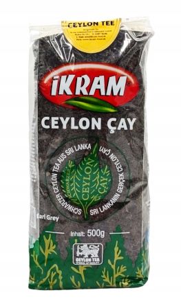 Herbata Cejlońska Czarna Liściasta Earl Grey Turecka IKRAM 500g