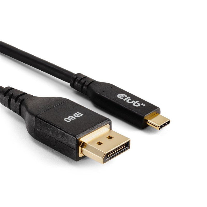 Kabel Club3D USB-C/DisplayPort 2.1, 10K60Hz, 1m