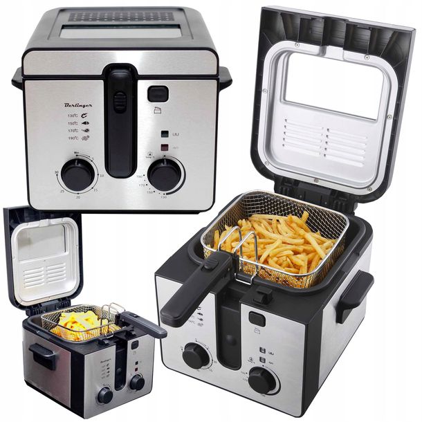 Frytkownica Olejowa Berlinger Max1850 Frytownica Duża Czasomierz Termostat