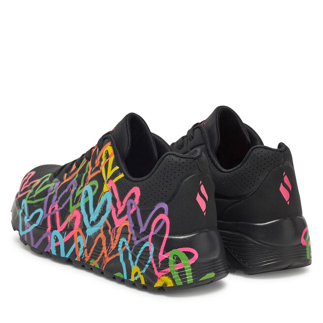 Sneakersy Skechers Uno Lite-Spread The Love 314064L/BKMT Czarny