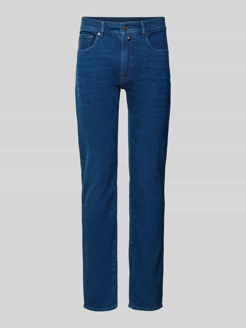 Jeansy o kroju regular fit z 5 kieszeniami model ‘LYON’