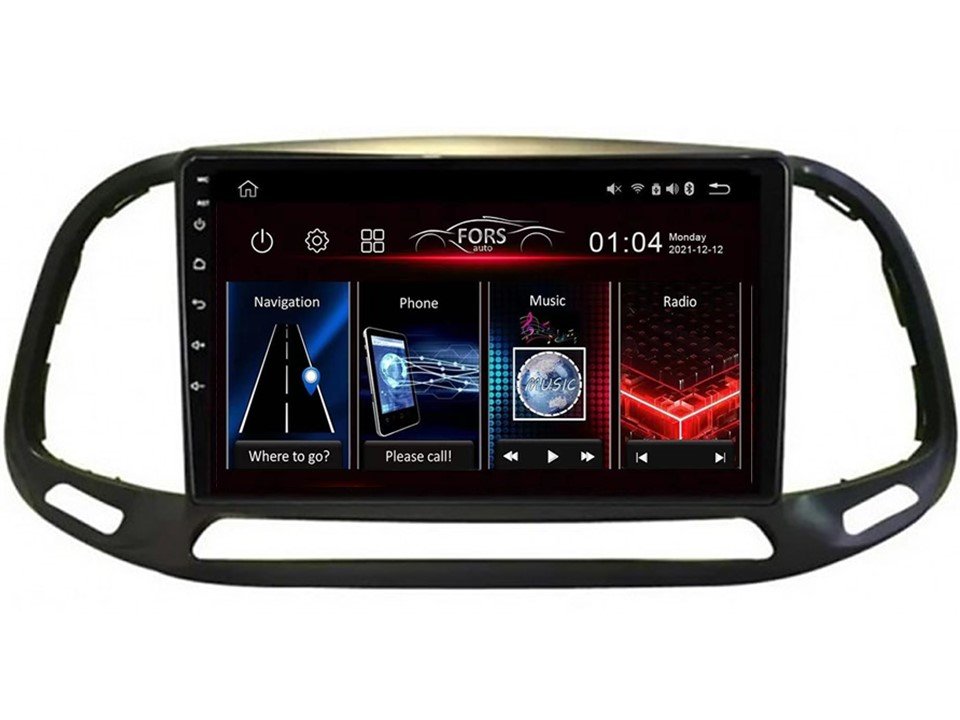 Radio Android FS2-Pro Fiat Doblo 2015+ 2/32 CarPlay Android Auto 8-core