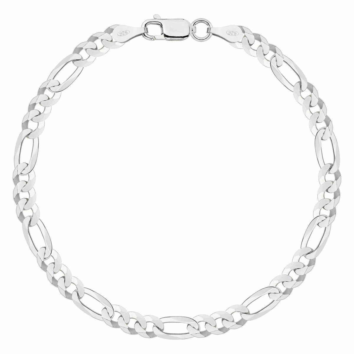 OPRAVA SREBRNA BRANSOLETKA FIGARO 925 - 4,5MM DAMSKA 19cm