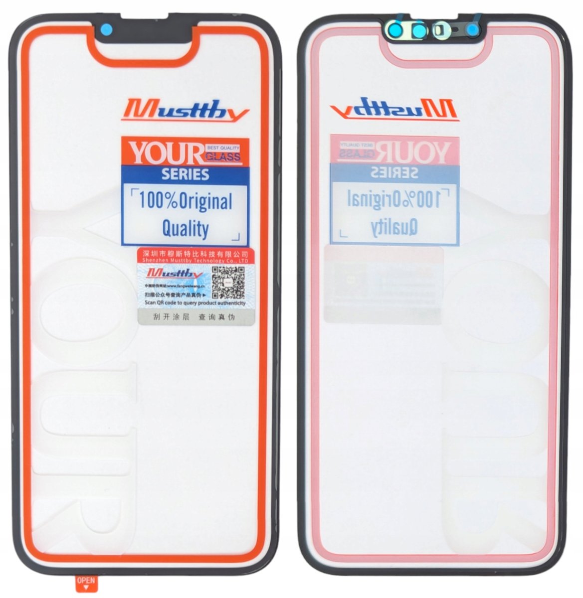 ORYGINAŁ SZYBA SZKŁO WYŚWIETLACZA KLEJ OCA DO IPHONE 14 MUSTTBY