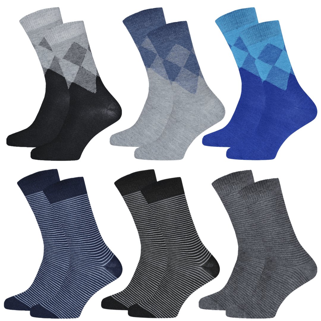 Zestaw 6 par skarpet Męskich Eleganckich bawełnianych - 6 Par Rozmiar 39/42
