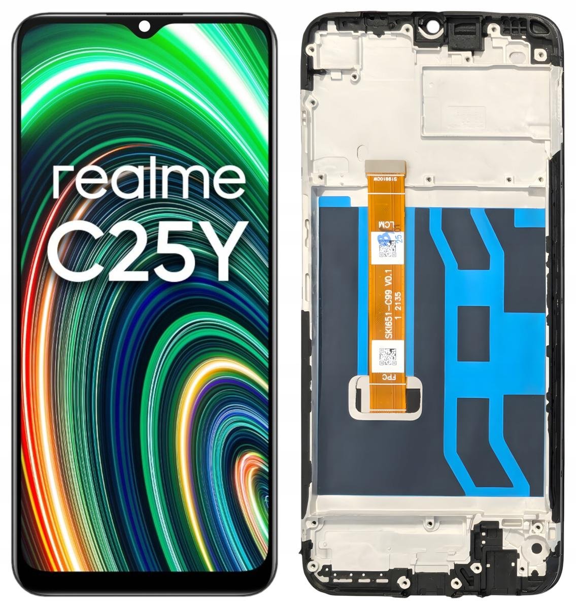 WYŚWIETLACZ EKRAN LCD DOTYK DO REALME C25Y RAMKA RMX3265 RMX3268 RMX3269