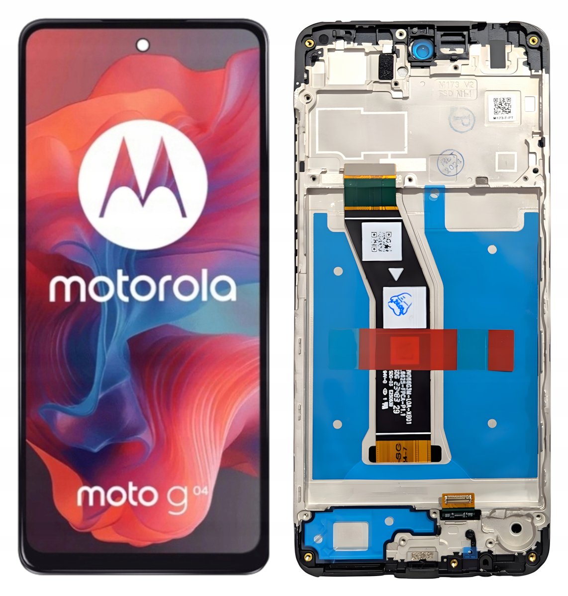 WYŚWIETLACZ EKRAN LCD DO MOTOROLA G04 RAMKA