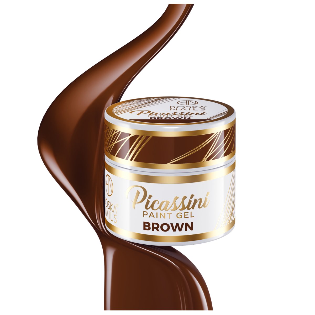 BOSKA NAILS Żel do zdobień paznokci Picassini Paint Gel BROWN - 5ml