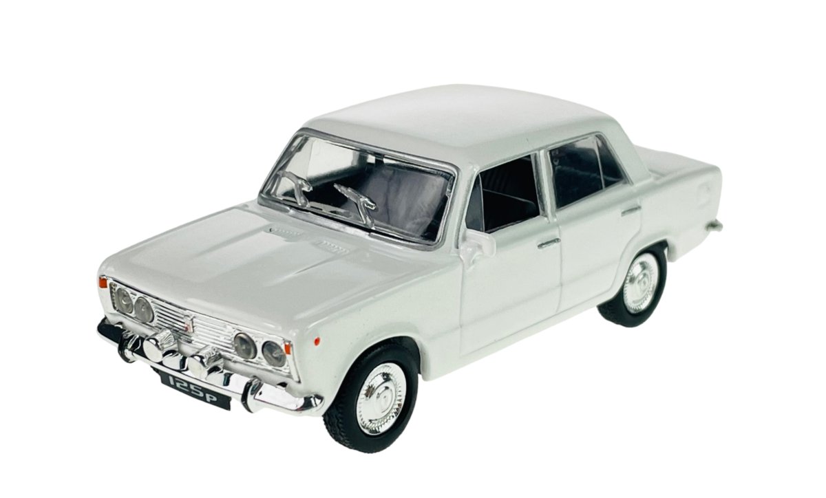 KOLEKCJA PRL DUŻY FIAT 125p BIAŁY 1:43
