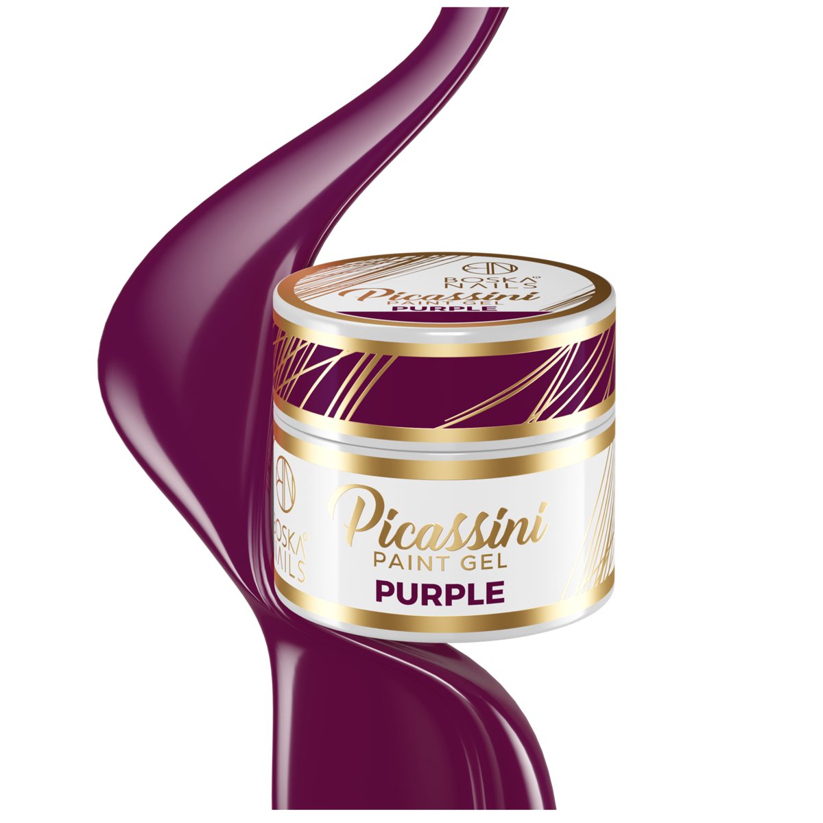 BOSKA NAILS Żel do zdobień paznokci Picassini Paint Gel PURPLE - 5ml