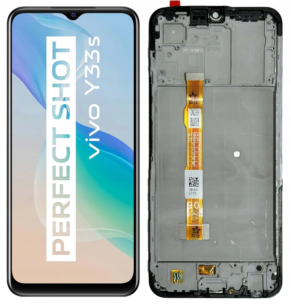 WYŚWIETLACZ EKRAN DOTYK SZYBKA LCD DO VIVO Y33S Z RAMKĄ V2109