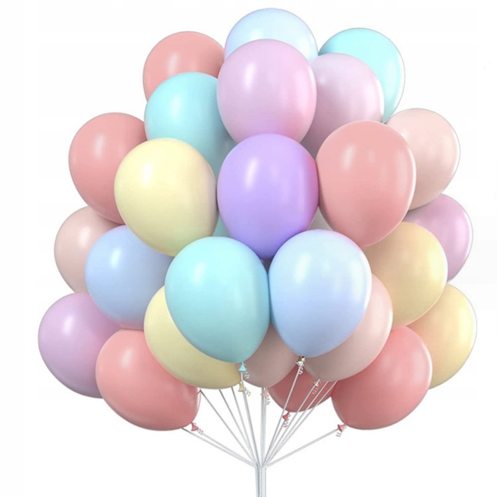 BALONY PASTELOWE MATOWE URODZINY WESELE ŚLUB DEKORACJE PARTY ZESTAW 50 SZT
