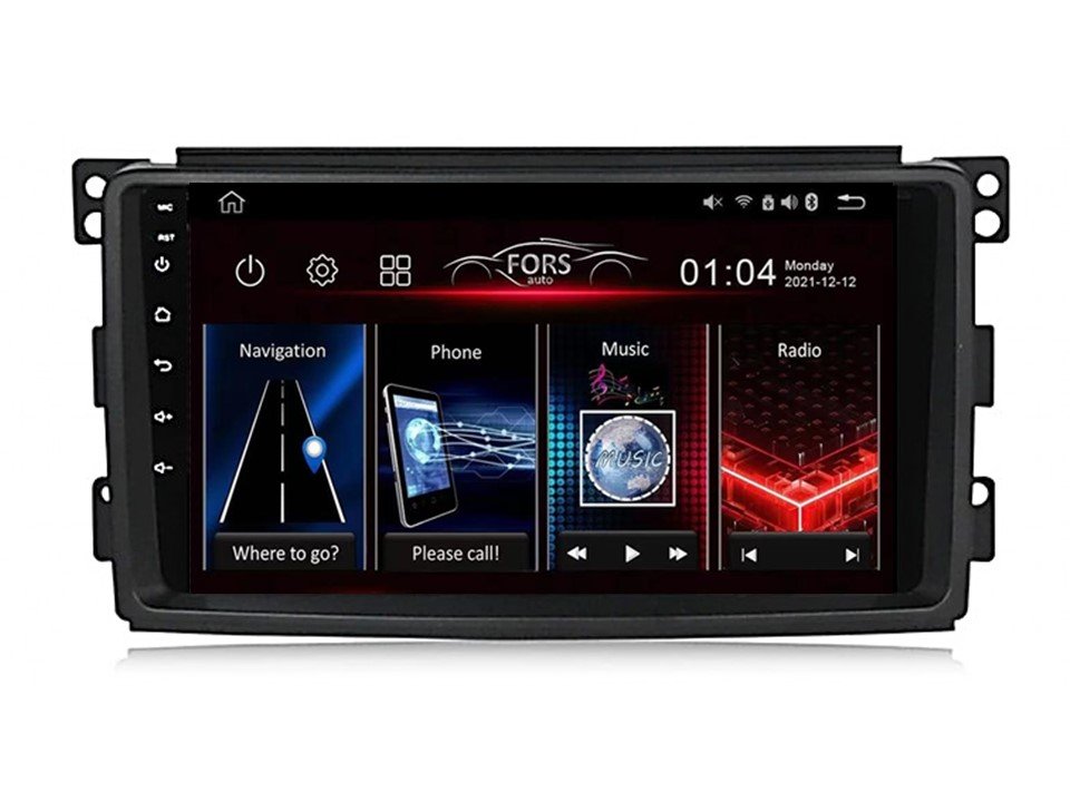Radio Android FS2-Pro Smart Fortwo 05-10 2/32 CarPlay AndroidAuto 8-core