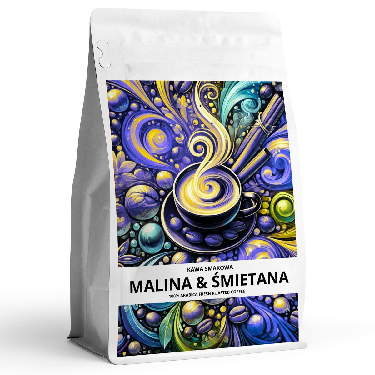 Kawa smakowa mielona MALINY W ŚMIETANIE 100 % arabica 250 g