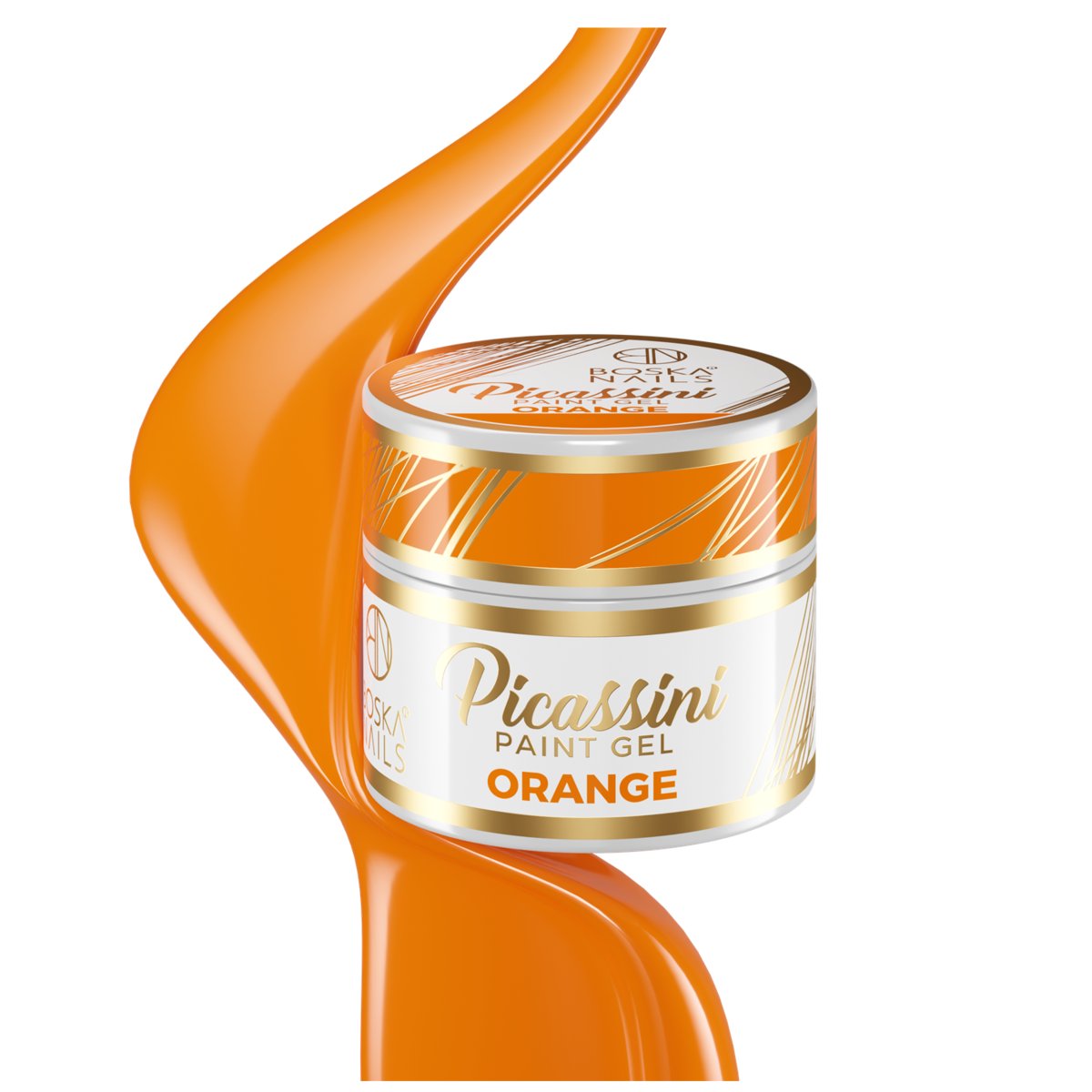 BOSKA NAILS Żel do zdobień paznokci Picassini Paint Gel ORANGE - 5ml