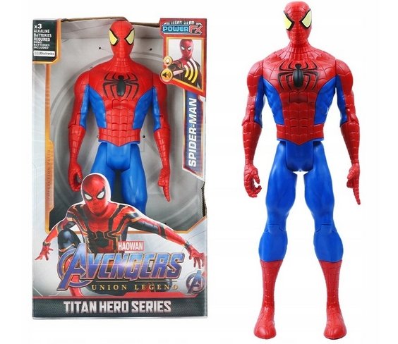 Spider-Man Avengers Figurk Dźwięk Światło Interaktywna Duża 30 cm