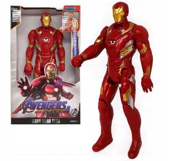 Avengers IronMan Figurka Iron-Man Ruchoma Dźwięk Światło LED 30 cm