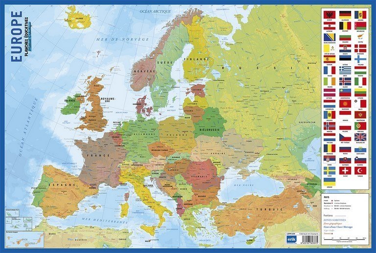 FRANCUSKI ARKUSZ EDUKACYJNY CARTE EUROPA