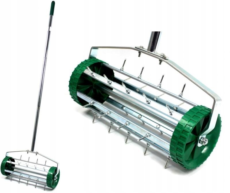 Aerator Ręczny Wertykulator Walcowy Do Murawy Trawnika Trawy Obrtowy 148cm