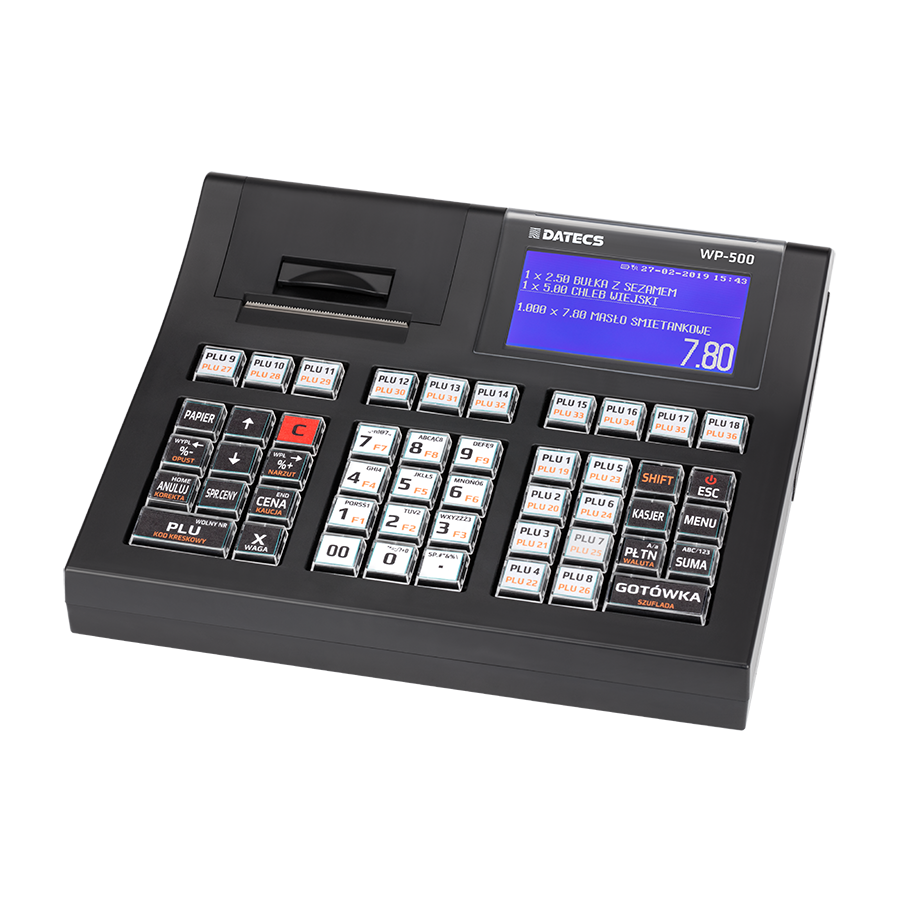 Datecs WP-500 PLUS GPRS cash register with SIM card (internet for 3 years) – black
