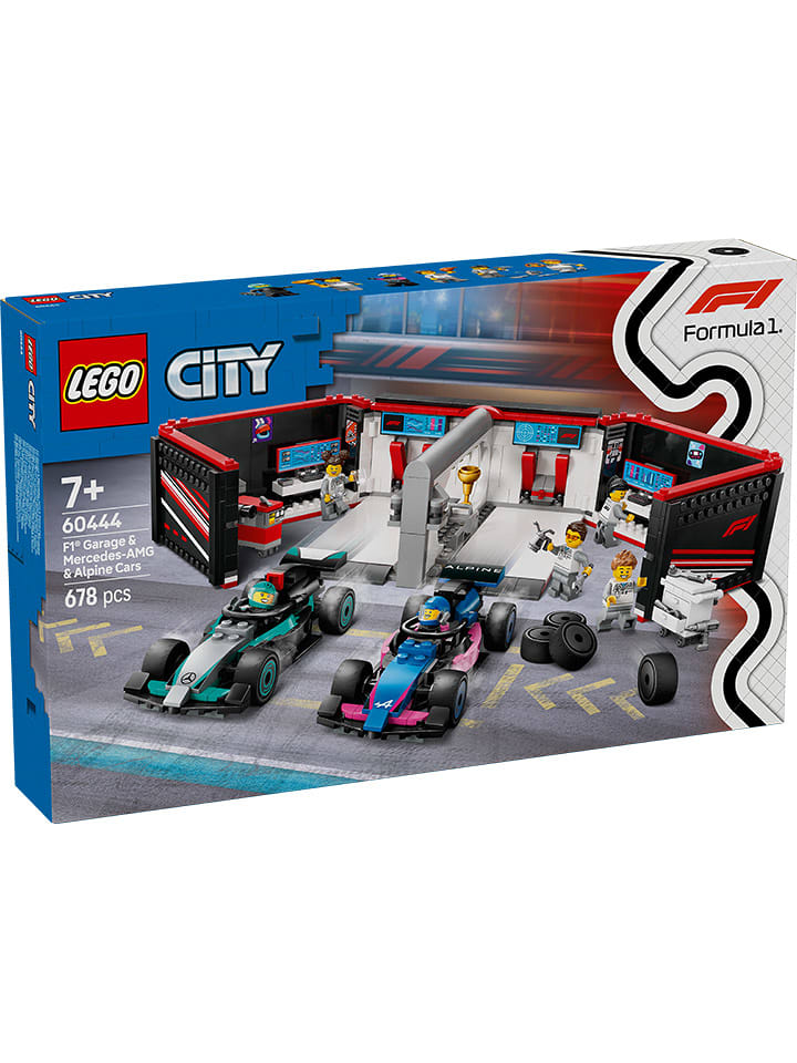 LEGO City F1 Garage with Mercedes-AMG and Alpine racing cars - 7+