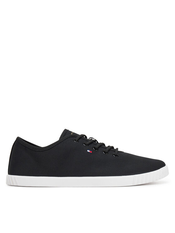 Tommy Hilfiger Tenisówki Canvas Lace Up Sneaker FW0FW08641 Czarny