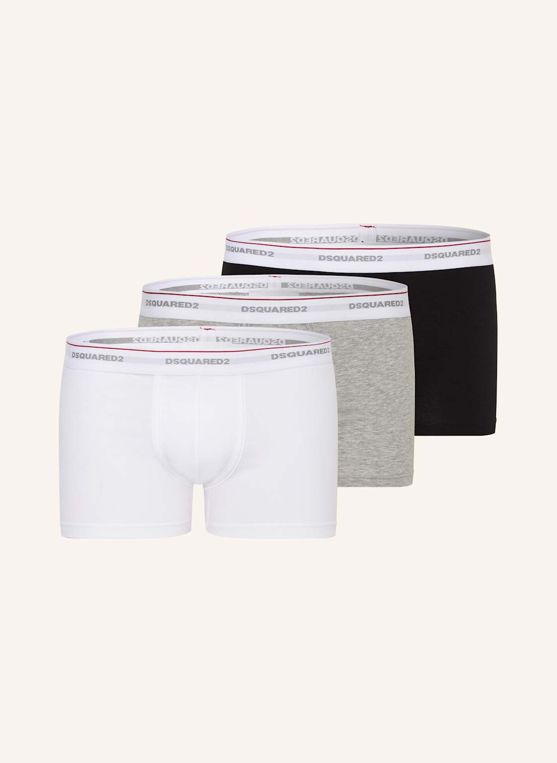 dsquared2 Bokserki, 3 Szt. grau