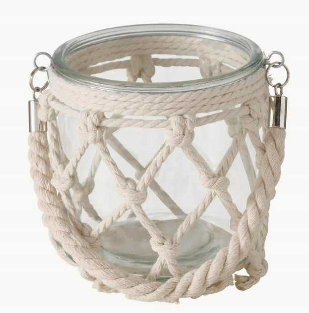 Świecznik Świecznik Netty Szkło, bawełna 14 cm