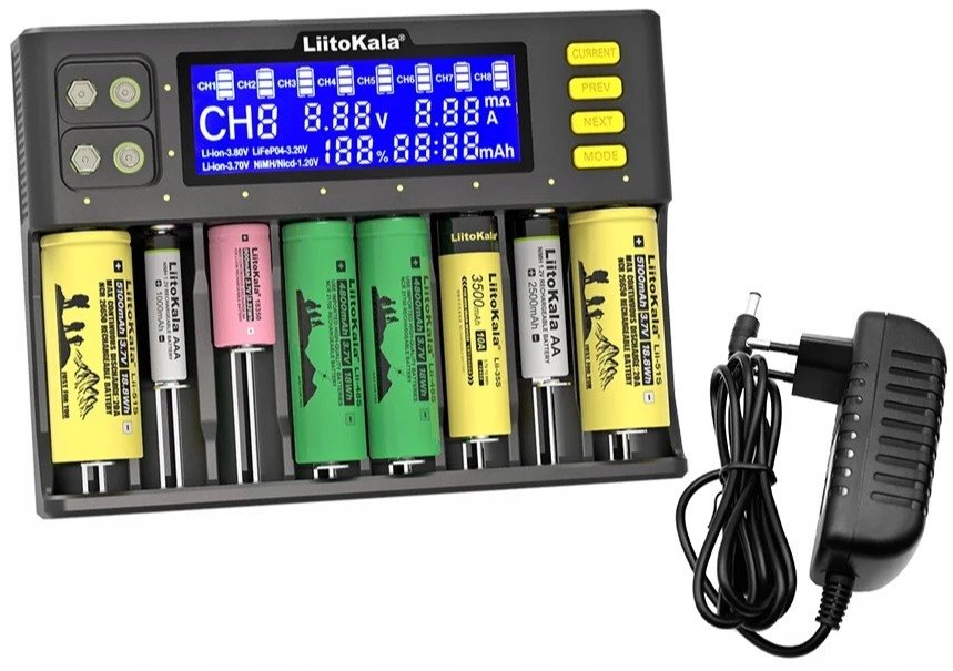 Uniwersalna ładowarka do baterii akumulatorów AA AAA inne LiitoKala Lii-S8