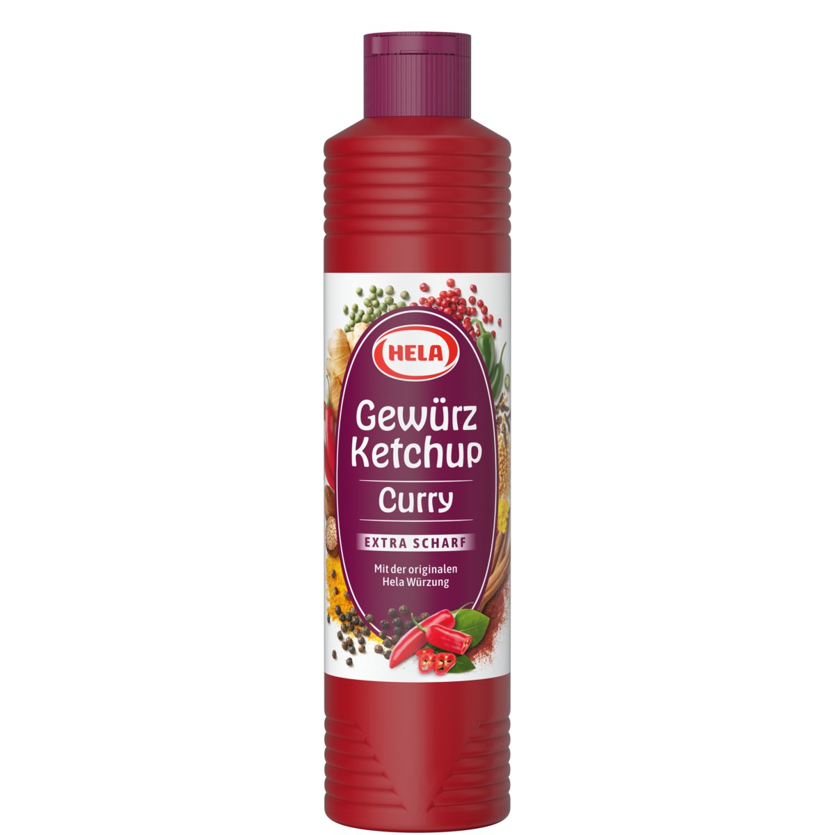 HELA ostry sos GEWÜRZ KETCHUP CURRY Extra Scharf 800 ml