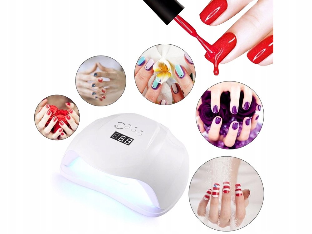 Lampa UV LED 54W do paznokci manicure pedicure 36 diod sensor LCD