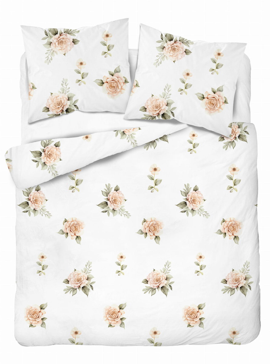 Pościel bawełniana 160x200 herbaciane róże