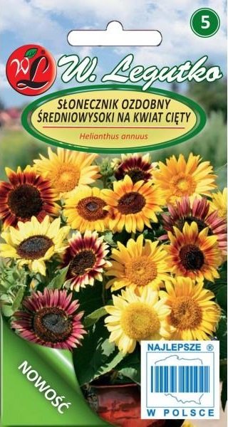 Słonecznik ozdobny średniowysoki mieszanka na kwiat cięty