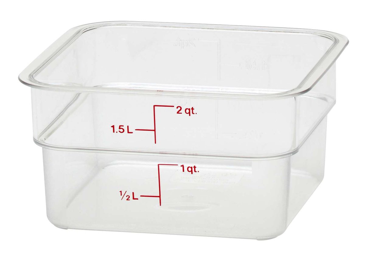 Pojemnik z poliwęglanu 185x185x100 mm 1,9 l CAMBRO, 2SFSCW135