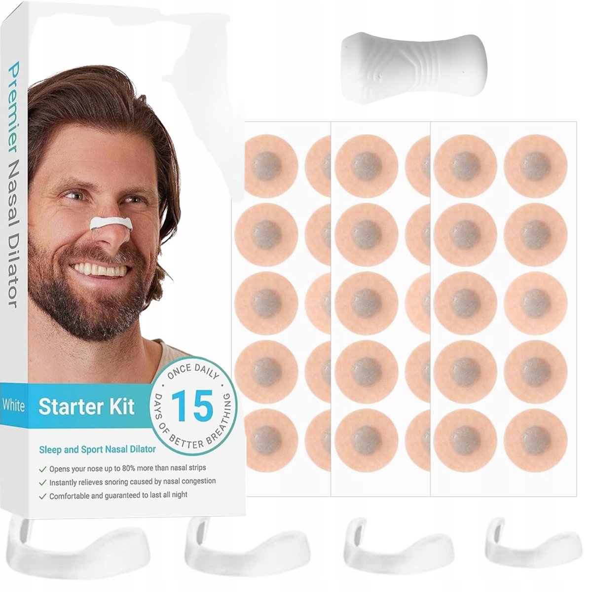 Rozszerzacz magnetyczny do nosa redukuje chrapanie poprawia oddychanie