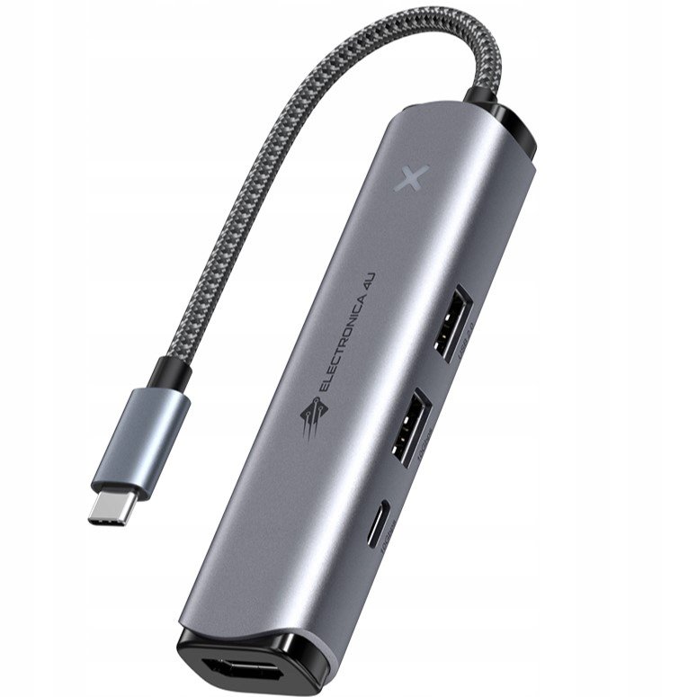 Hub rozdzielacz USB stacja dokująca 5w1 USB A USB C 10Gb/s 100W HDMI