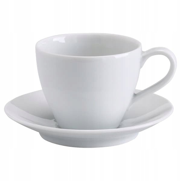 IKEA VARDERA FILIŻANKA ZE SPODKIEM DO KAWY BIAŁY 200ML