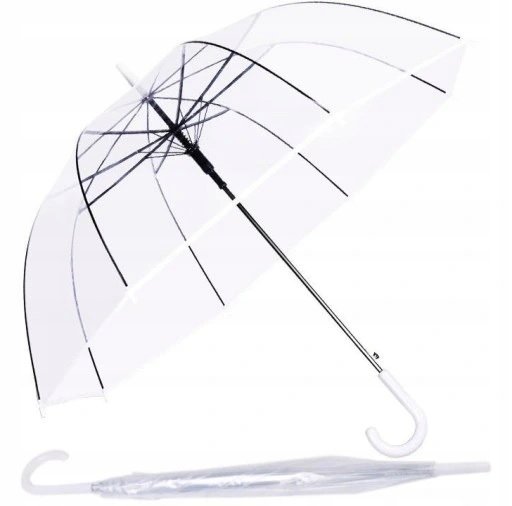 PARASOL PRZEZROCZYSTY ŚLUBNY PARASOLKA NA ŚLUB DUŻY do zdjęć 110cm ślub XL