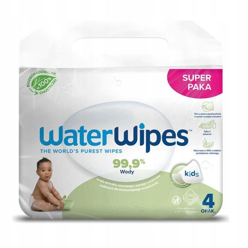 WaterWipes chusteczki nawilżane dla dzieci 4x60szt