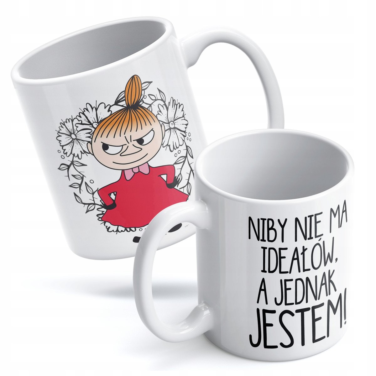 Kubek ceramiczny 330 ml Niby nie ma ideałów Prezent Upominek Dla Kobiety
