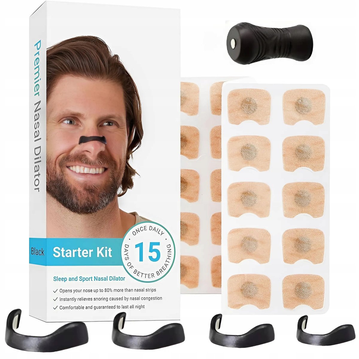 Rozszerzacz magnetyczny do nosa redukuje chrapanie poprawia oddychanie